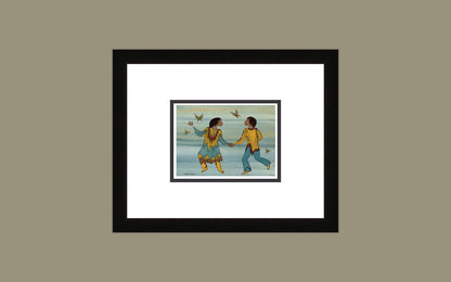 Butterflies by Maxine Noel, Indigenous Art Print, First Nations, Native Americans, Framed Art