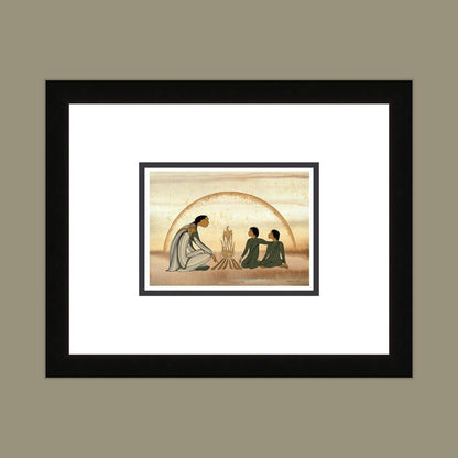 Grandfather’s Stories by Maxine Noel, Indigenous Art Print, First Nations, Native Americans, Framed Art