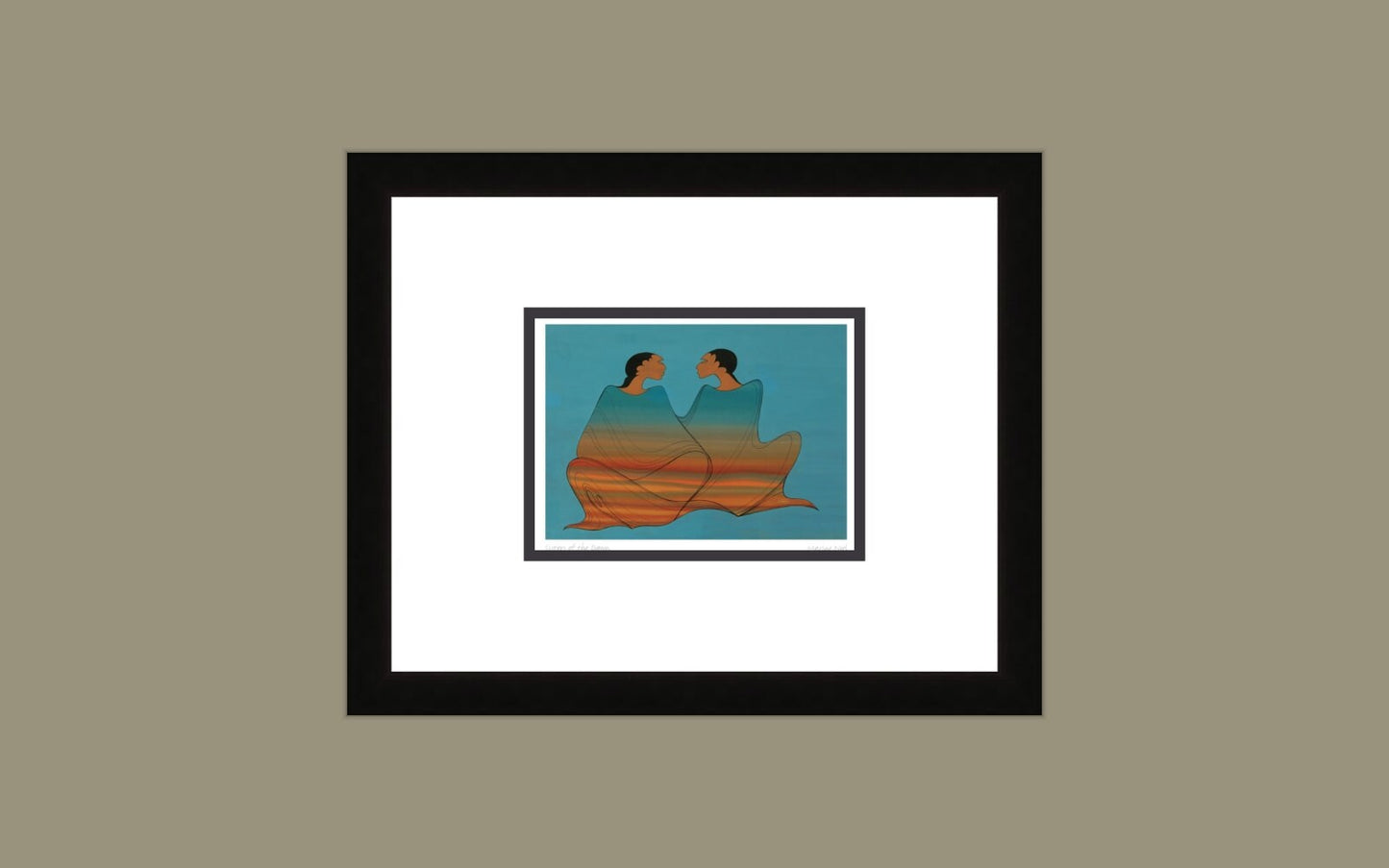 Sisters of the Dawn by Maxine Noel, Indigenous Art Print, First Nations, Native Americans, Framed Art Card