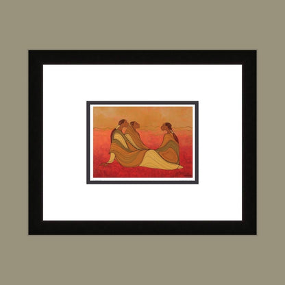 Family by Maxine Noel, Indigenous Art Print, First Nations, Native Americans, Framed Art Card