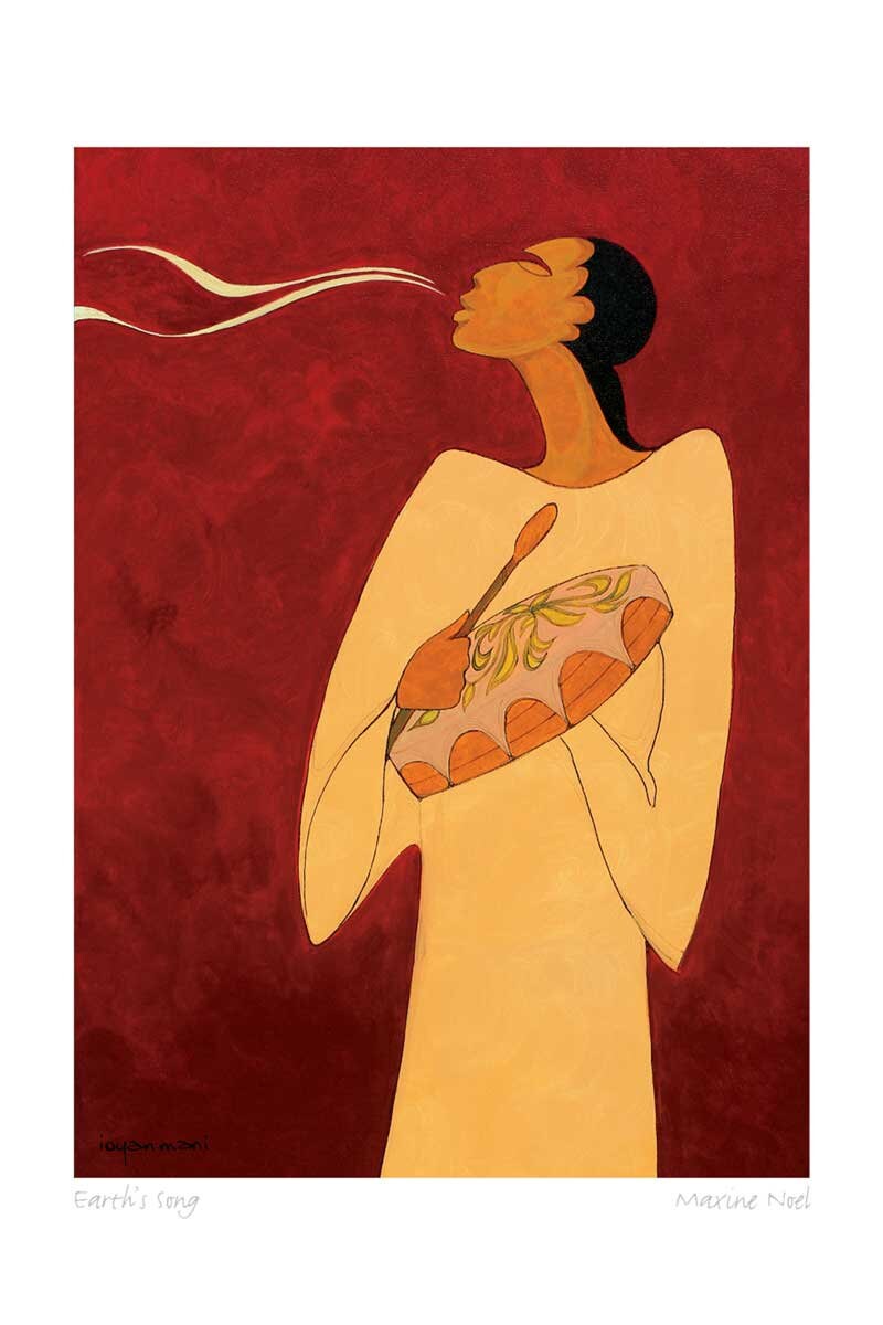 Earth’s Song by Maxine Noel, Indigenous Art Print, First Nations, Native Americans, Framed Art