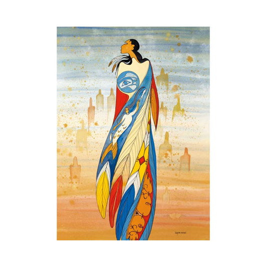 Not Forgotten by Maxine Noel, Indigenous Art Print, First Nations, Native Americans, Framed Art Card