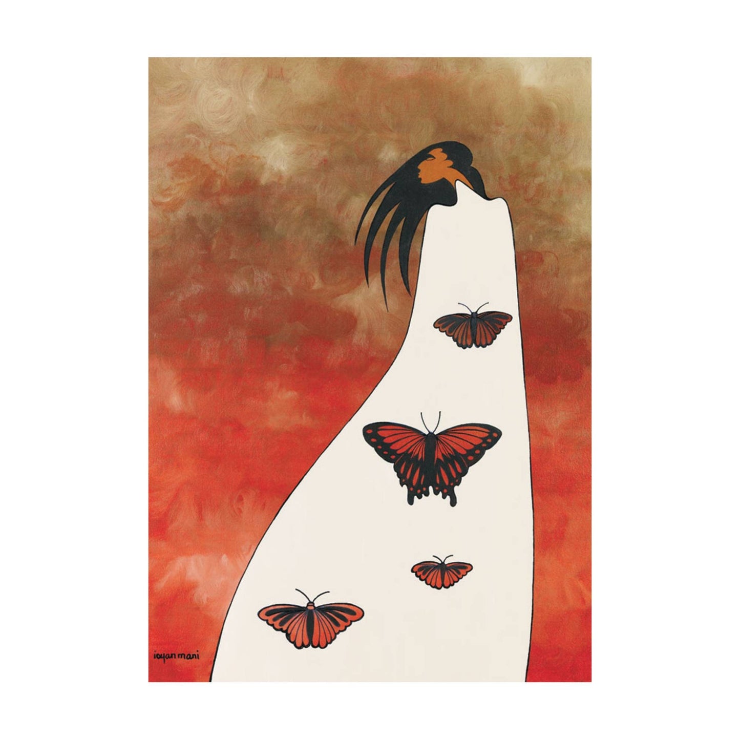 The Guardian of the Monarch by Maxine Noel, Indigenous Art Print, First Nations, Native Americans, Framed Art