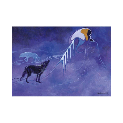 The Spirit of Winter by Maxine Noel, Indigenous Art Card, First Nations, Native Americans, Framed Art Card