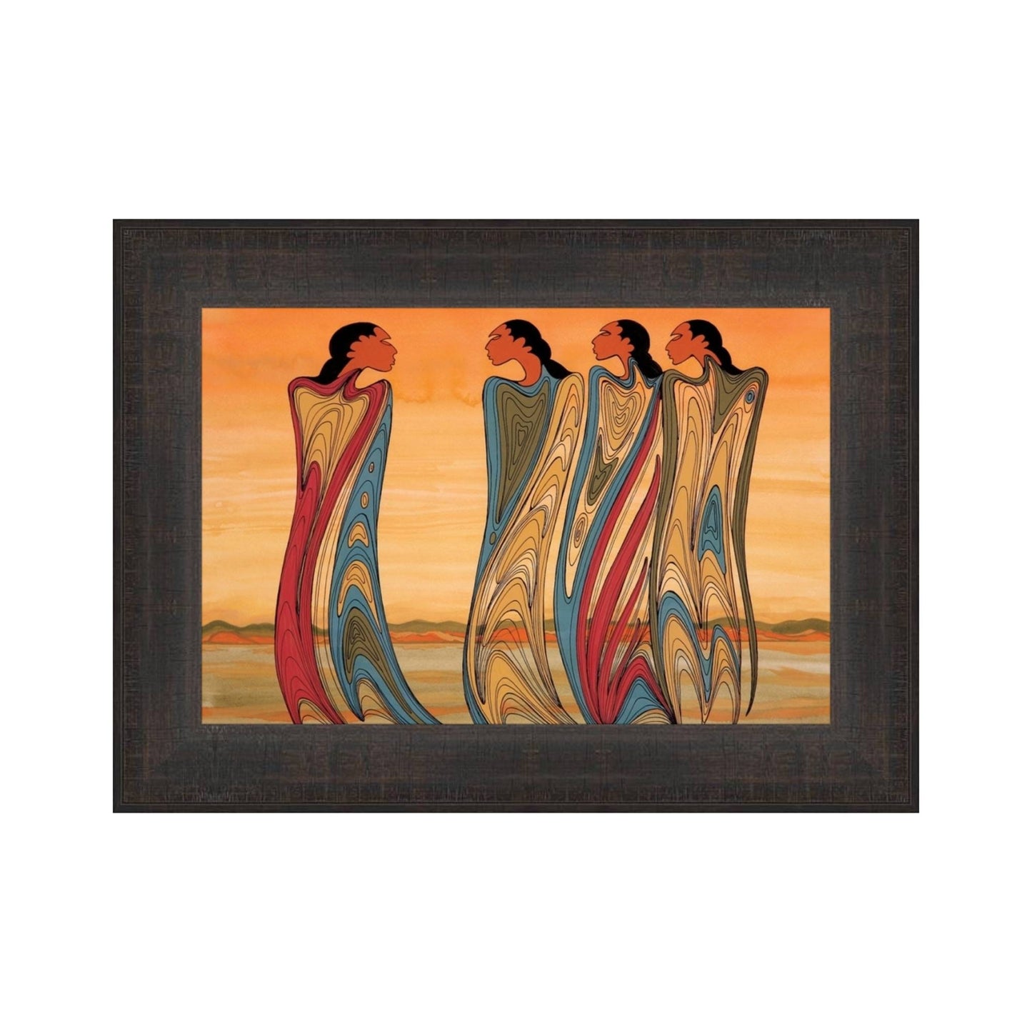 Spirits of the Earth by Maxine Noel, Indigenous Art Print, First Nations, Native Americans, Framed Art