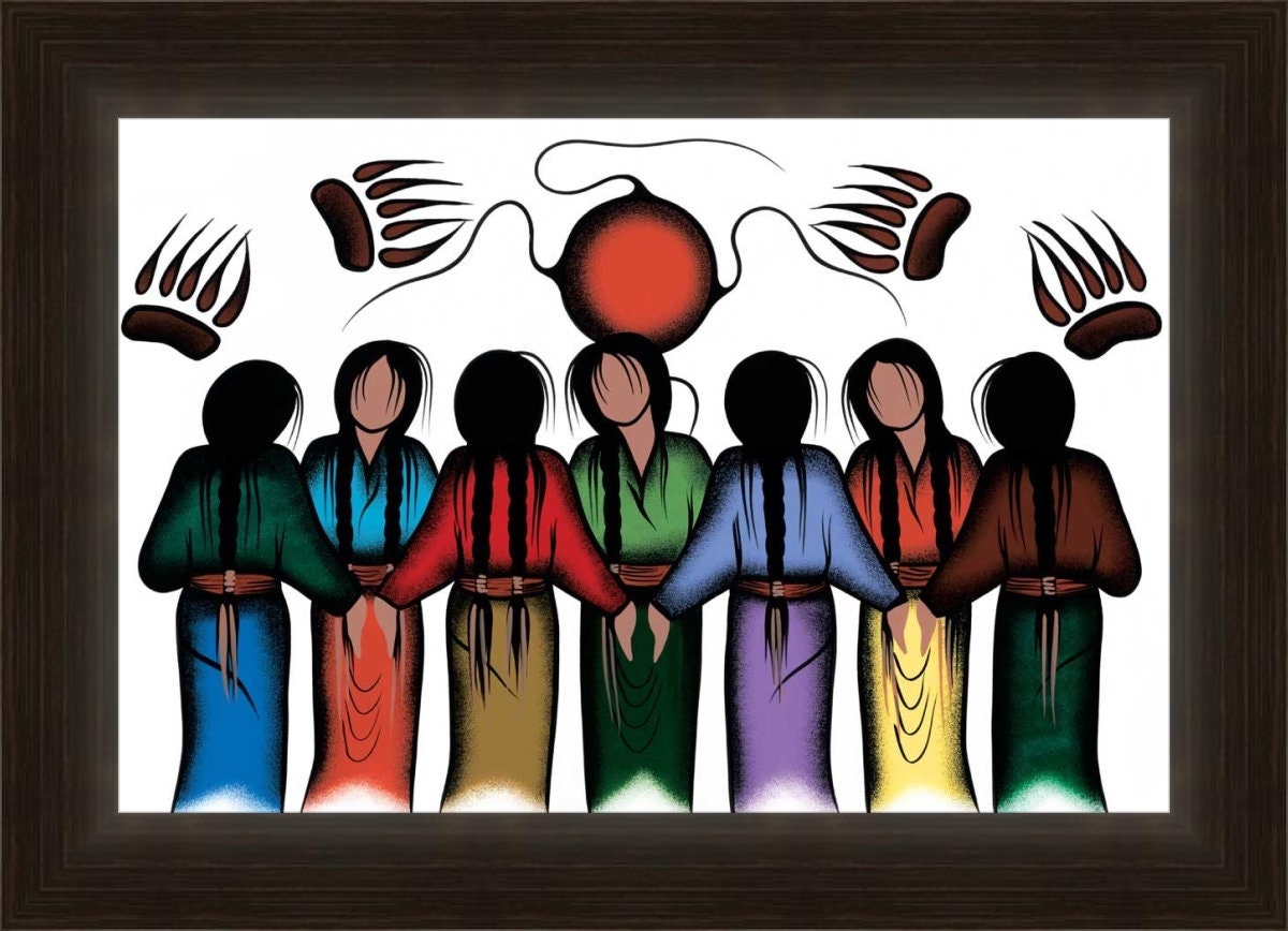 Community Strength By Simone Mcleod , Indigenous Art Print, First Nations, Native American Indian Decor