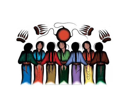 Community Strength By Simone Mcleod , Indigenous Art Print, First Nations, Native American Indian Decor