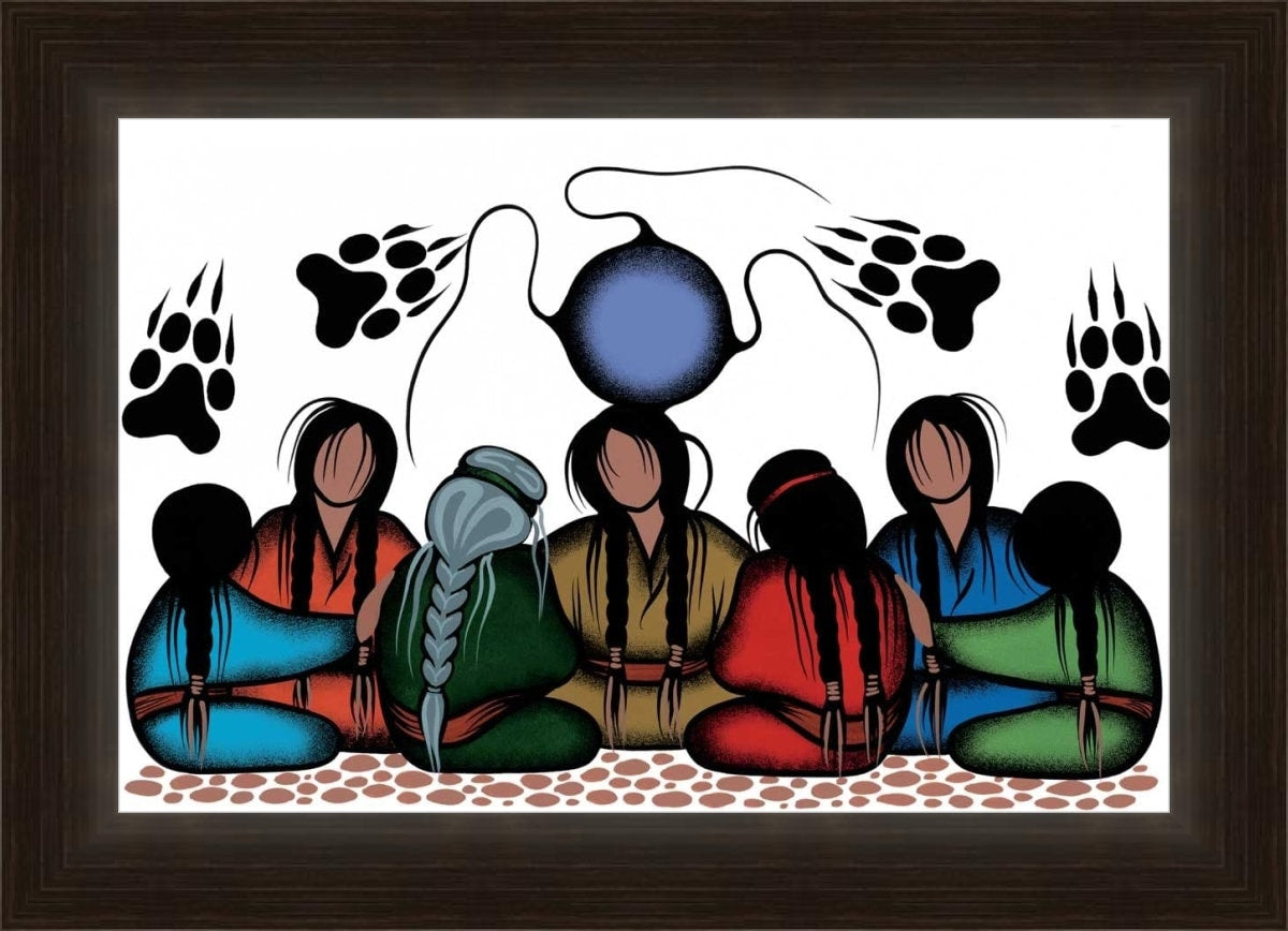 Strength Working Together By Simone Mcleod , Indigenous Art Print, First Nations, Native American Indian Decor