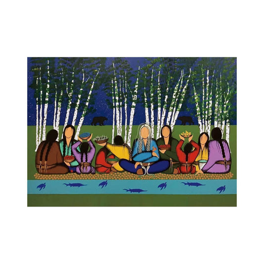 Giving Thanks For Who We Are By Simone Mcleod, Indigenous Art Print, First Nations, Native American Indian Decor