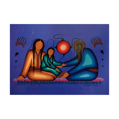 Gifts for My Grandchild By Simone Mcleod , Indigenous Art Print, First Nations, Native American Indian Decor