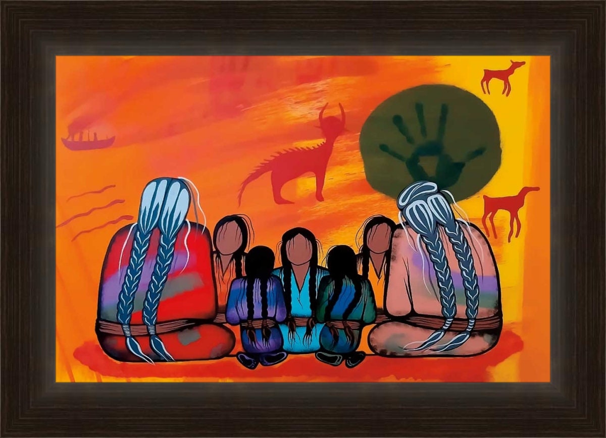 Great Strength in Our History By Simone Mcleod , Indigenous Art Print, First Nations, Native American Indian Decor