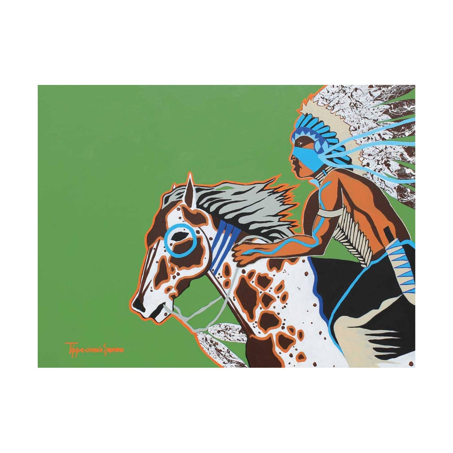 Southern Thunder By Eric Tippeconnic , Indigenous Art Print, First Nations, Native American Indian Decor