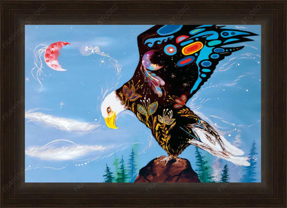Majestic Eagle by Karen Erickson, Indigenous Art Print, First Nations, Native American Indian Decor