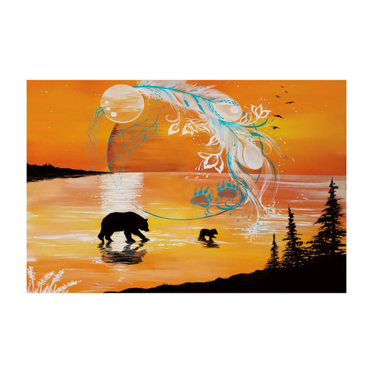 Mother Bear by Karen Erickson, Indigenous Art Print, First Nations, Native American Indian Decor