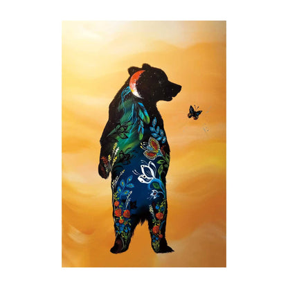 Journey Of The Bear by Karen Erickson, Indigenous Art Print, First Nations, Native American Indian Decor