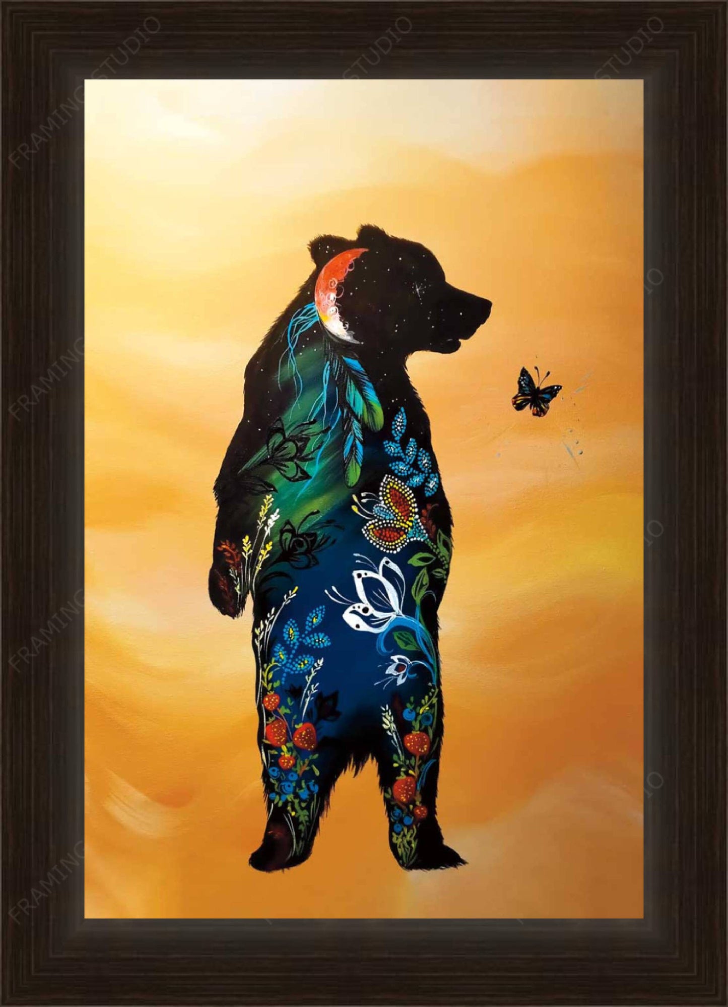 Journey Of The Bear by Karen Erickson, Indigenous Art Print, First Nations, Native American Indian Decor