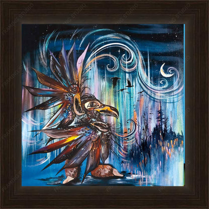 Raven Dancer by Carla Joseph, Indigenous Art Print, First Nations, Cree Culture, Native American Indian Decor