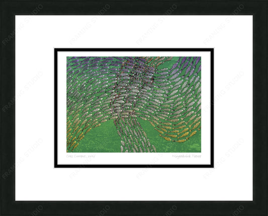 Cross Current, 2005 by Ningiukulu Teevee, Indigenous Inuit Art Card, Aboriginal Decor, Framed Art Card