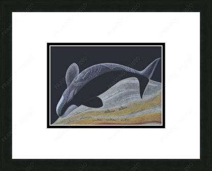 Success At Last, 2014 by Tim Pitsiulak, Indigenous Art Card, Inuit Framed Art Card