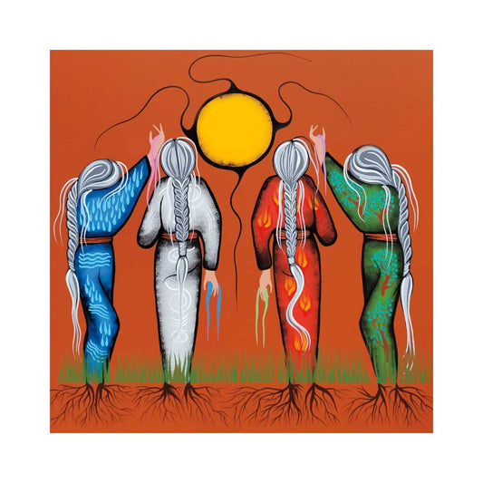 Natural Balance By Simone Mcleod , Indigenous Art Print, First Nations, Native American Indian Decor