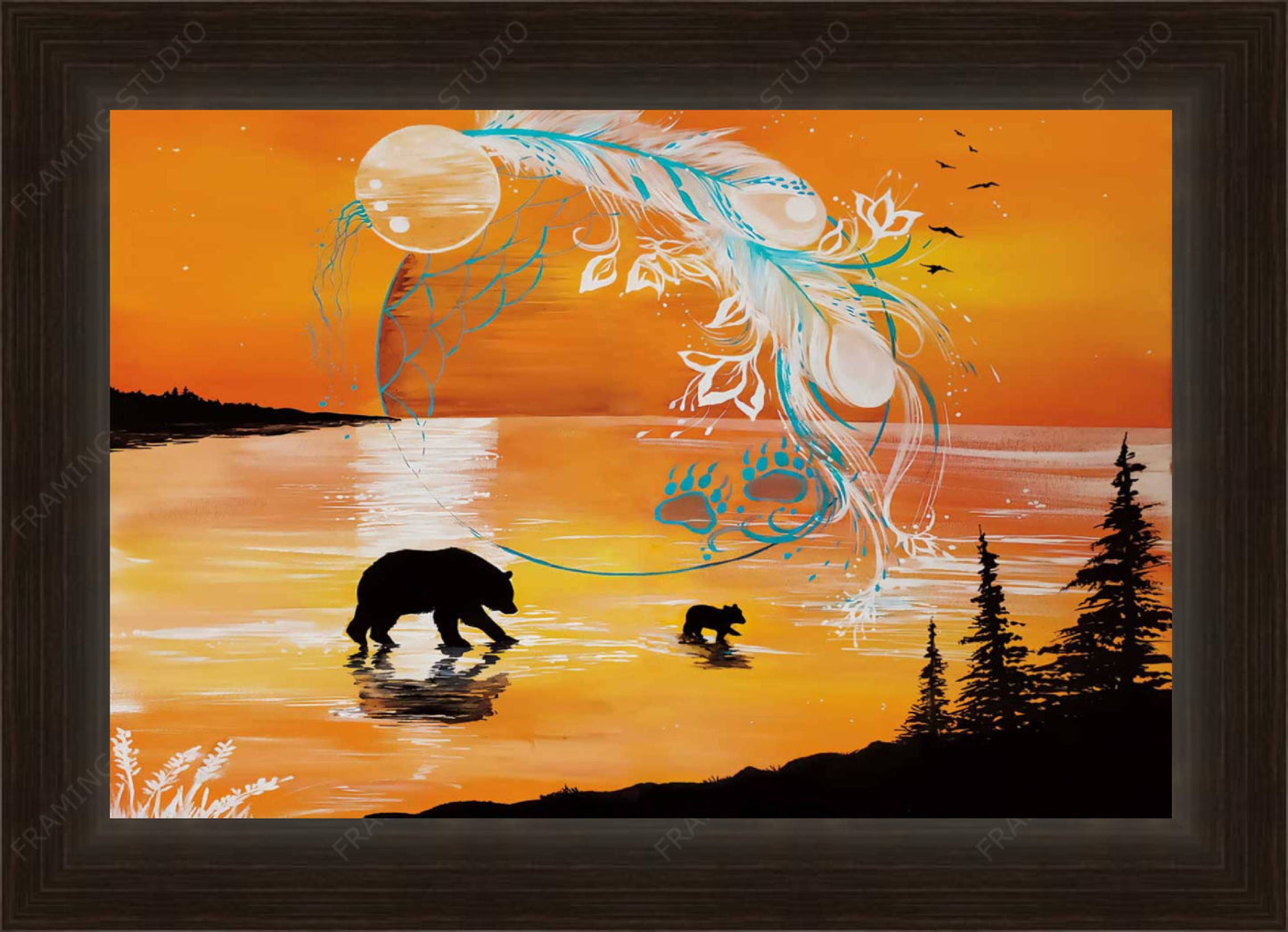 Mother Bear by Karen Erickson, Indigenous Art Print, First Nations, Native American Indian Decor