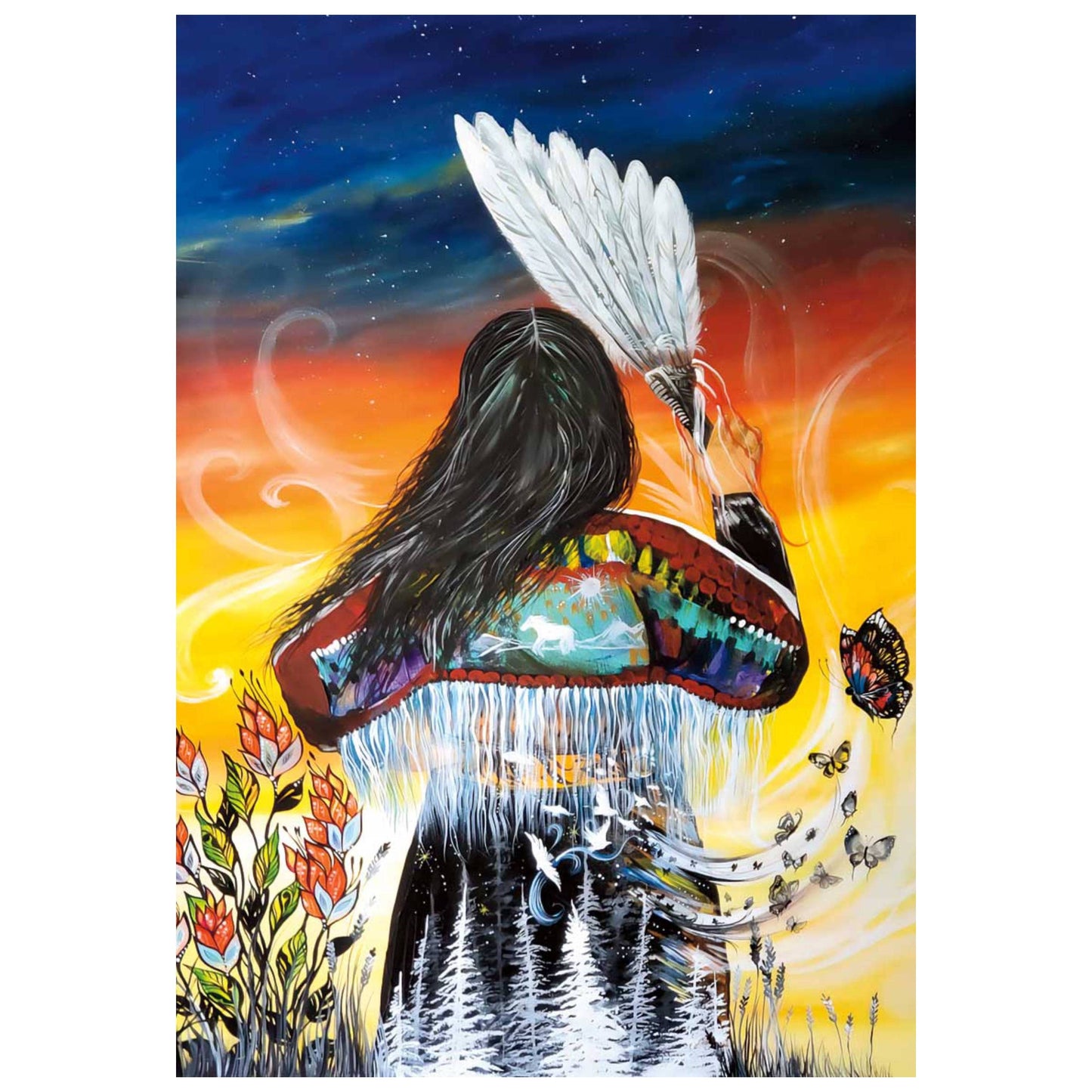 Traditional Guidance by Karen Erickson, Indigenous Art Print, First Nations, Native American Indian Decor