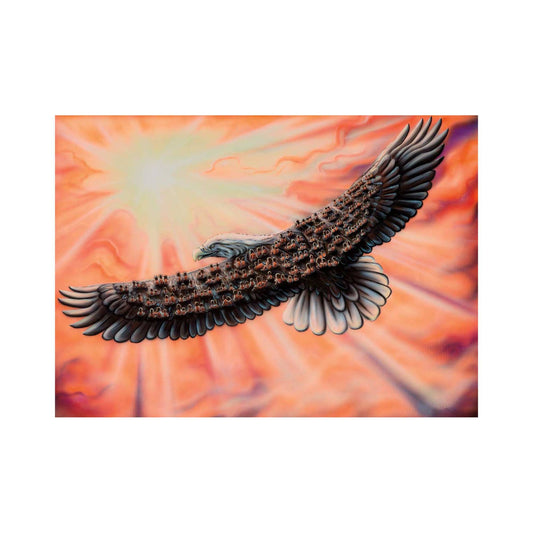 Carried With Love By Amy Keller-Rempp Indigenous Art Print, Eagle, First Nations, Métis, Native Americans Decor