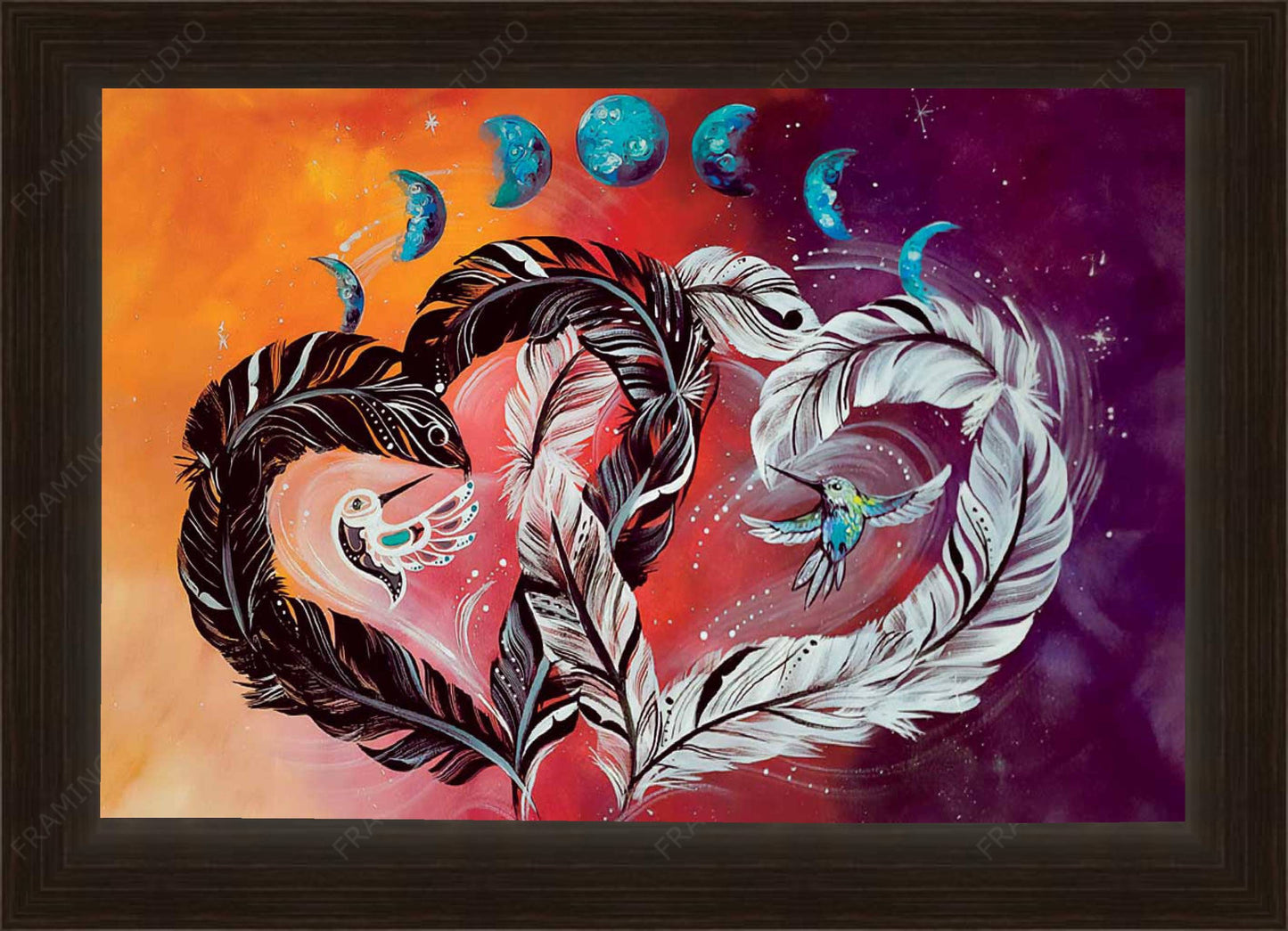 Lovebirds by Karen Erickson, Indigenous Art Print, First Nations, Native American Indian Decor