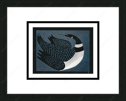 Moondance, 2011 by Ningiukulu Teevee, Indigenous Inuit Art Card, Aboriginal Decor, Framed Art Card