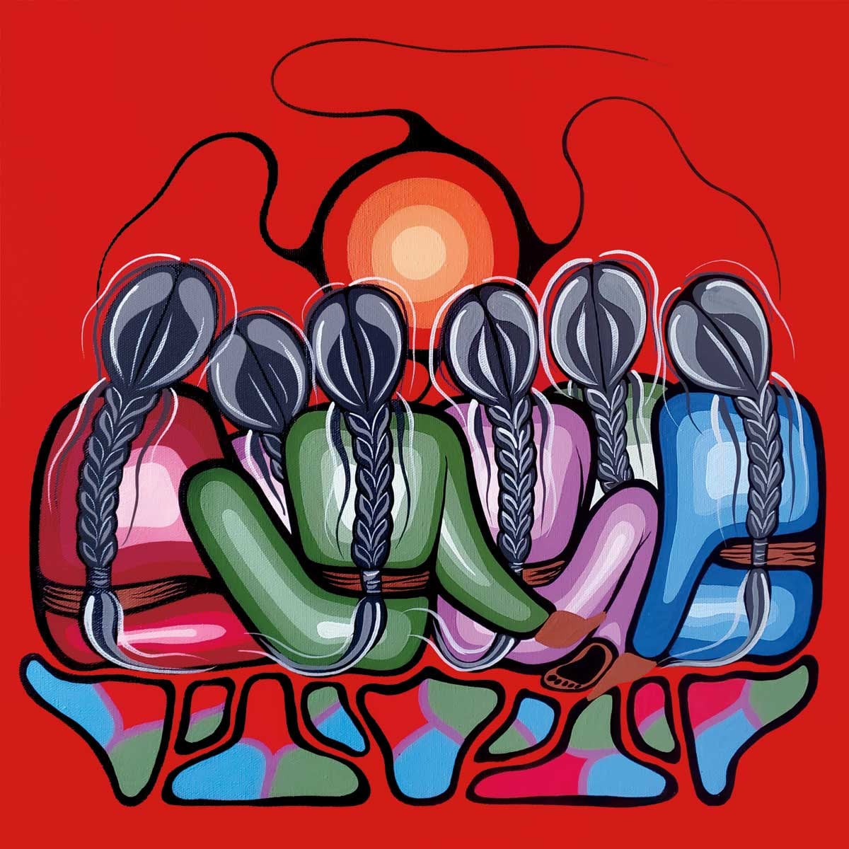 Healing Together By Simone Mcleod , Indigenous Art Print, First Nations, Native American Indian Decor