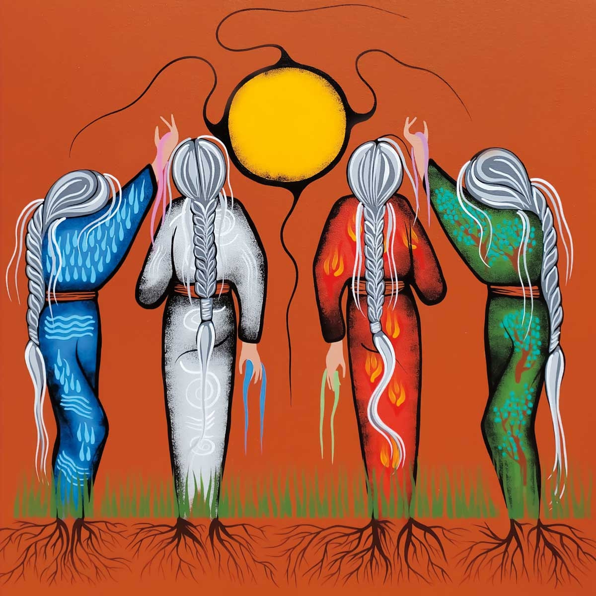 Natural Balance By Simone Mcleod , Indigenous Art Print, First Nations, Native American Indian Decor