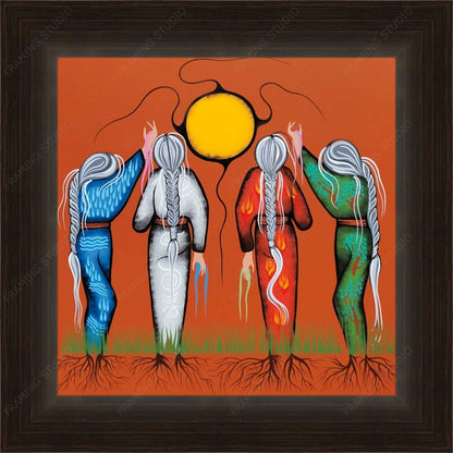 Natural Balance By Simone Mcleod , Indigenous Art Print, First Nations, Native American Indian Decor