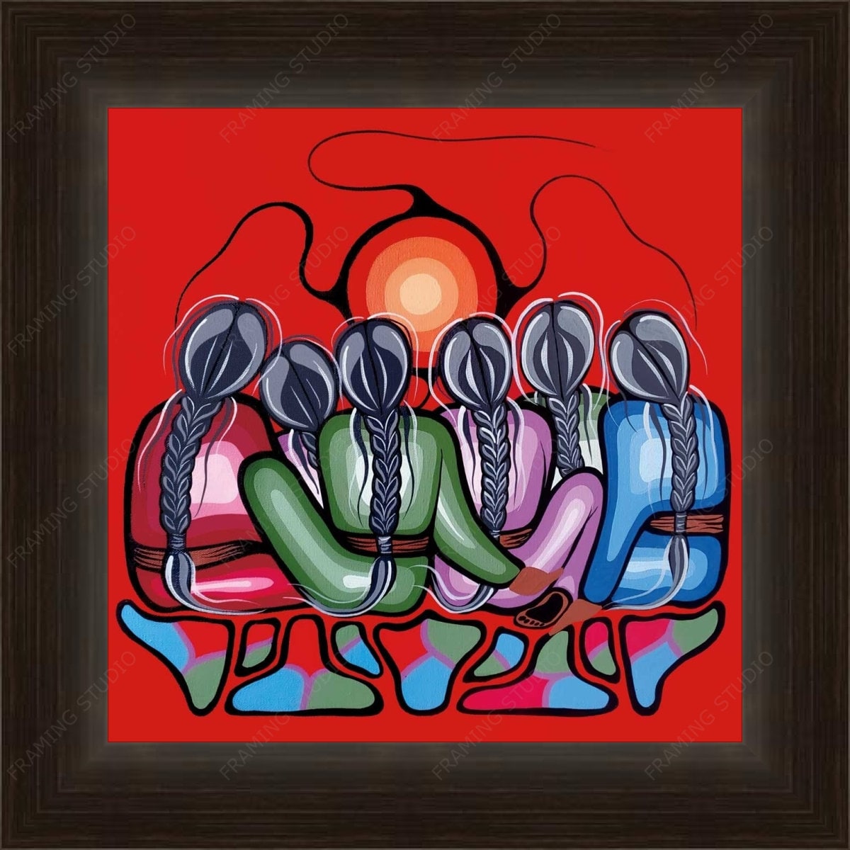 Healing Together By Simone Mcleod , Indigenous Art Print, First Nations, Native American Indian Decor