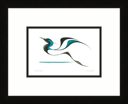 Taking Flight by Isaac Bignell, Indigenous Art Card, Native Decor, Framed Art Card