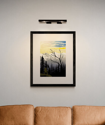 Mountain Hiker By Mark Preston, Indigenous Art Print, First Nations, Native Americans, Tlingit, Yukon Territory, Framed Art