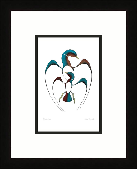 Generations by Isaac Bignell, Indigenous Art Card, Native Decor, Framed Art Card