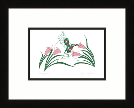 Hummingbird by Richard Shorty, Indigenous Art Card, Hummingbird Framed Art Card