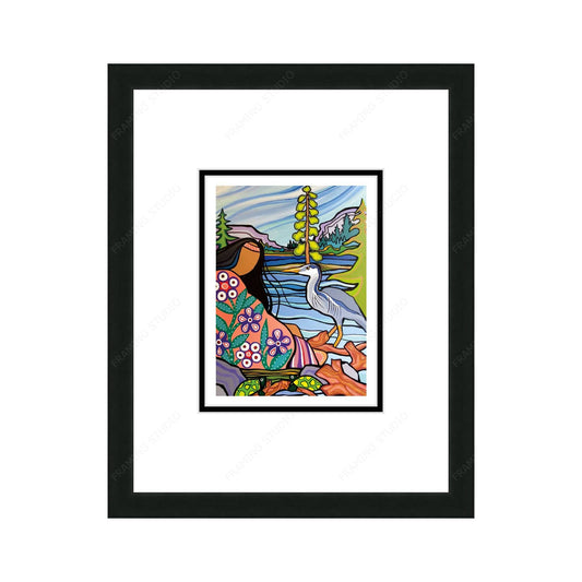 Appreciation For Our Waters by Pam Cailloux, Indigenous Art Card, Framed Art Card, Métis ArtistAppreciation For Our Waters by Pam Cailloux, Indigenous Art Card, Framed Art Card, Métis Artist