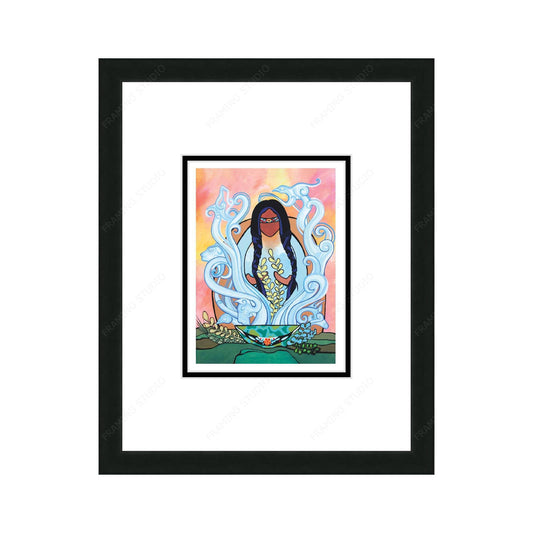 The Power Of Healing by Pam Cailloux, Indigenous Art Card, Framed Art Card, Métis Artist