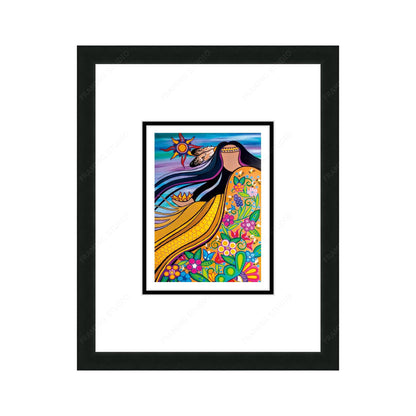 Bees Are Life by Pam Cailloux, Indigenous Art Card, Framed Art Card, Métis Artist