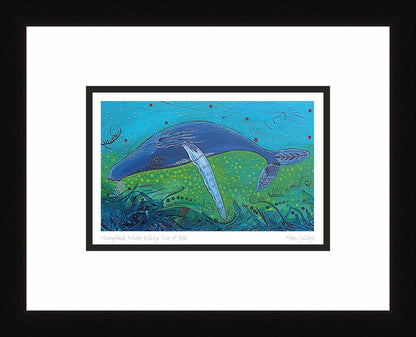 Humpback Whale Rolling Out Of Bed by Alan Syliboy, Indigenous Art Card, Framed Art Card, Mi’kmaq Artist