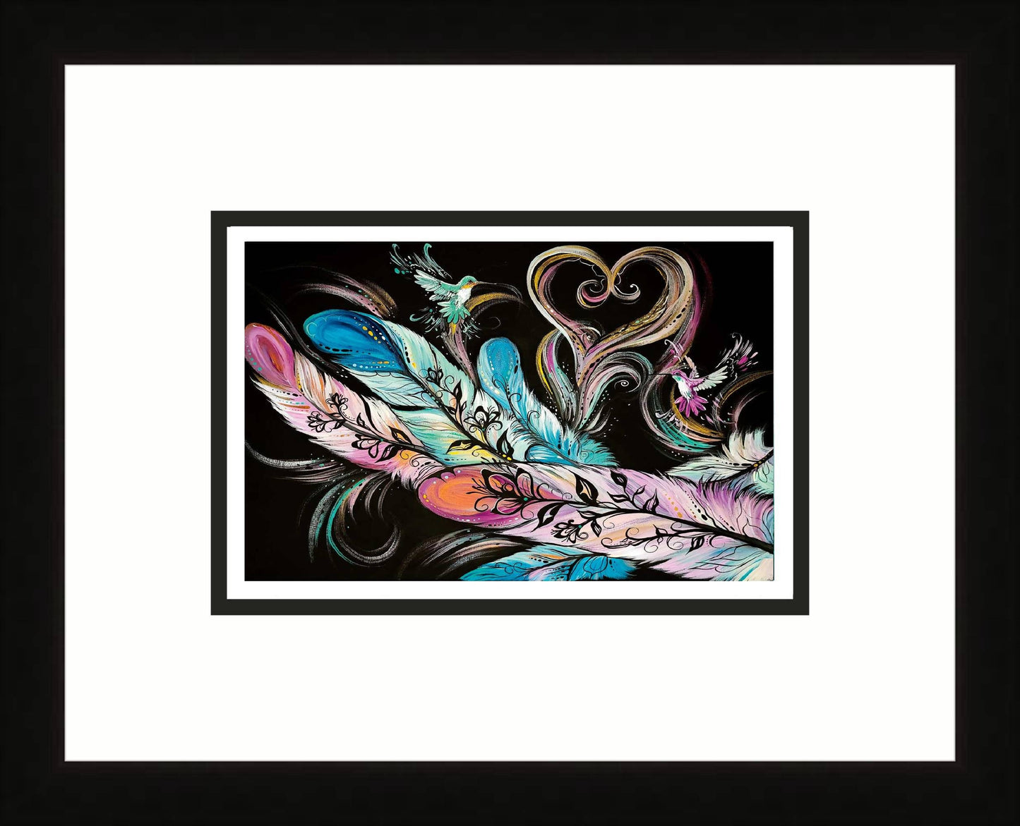 Love By Carla Joseph, Indigenous Art Print, First Nations, Native Americans, Cree, Métis, Framed Art