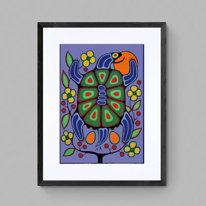 Turtle Mother by Jim Oskineegish Indigenous Art Print, First Nations, Ahnisnabae Culture, Native American Indian Decor