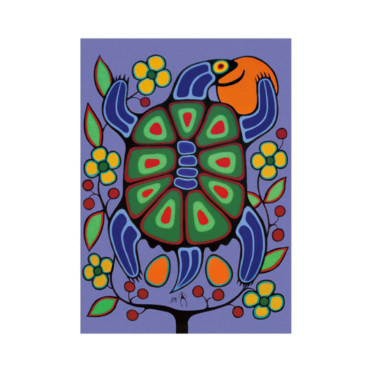 Turtle Mother by Jim Oskineegish Indigenous Art Print, First Nations, Ahnisnabae Culture, Native American Indian Decor