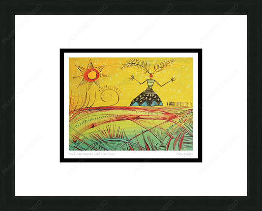 Mi by Alan Syliboy, Indigenous Art Card, Framed Art Card, Mi’kmaq Artist