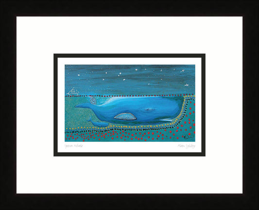 Sperm Whale by Alan Syliboy, Indigenous Art Card, Framed Art Card, Mi’kmaq Artist