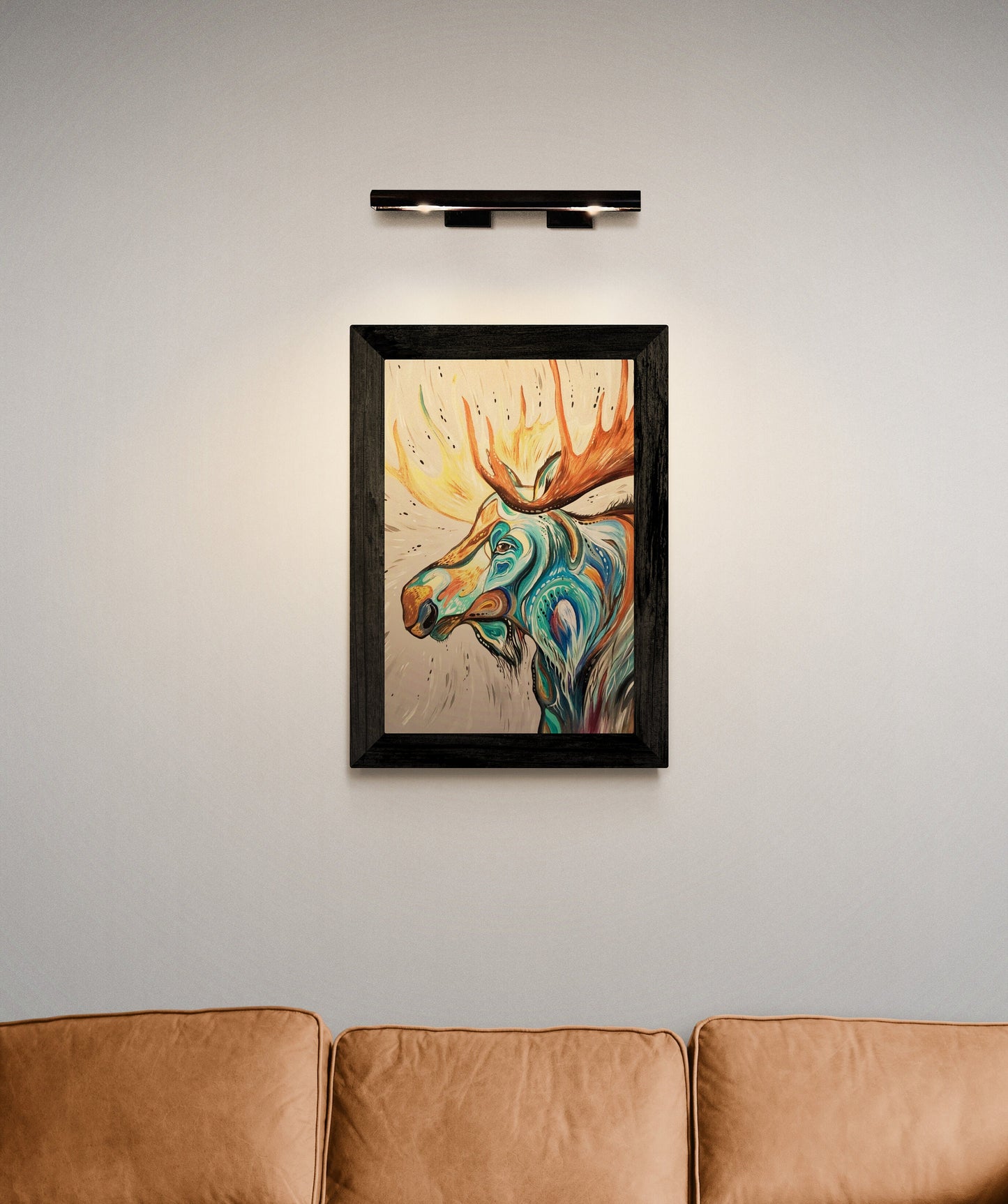 Cree Style Moose by Carla Joseph, Indigenous Art Print, First Nations, Cree Culture, Native American Indian Decor