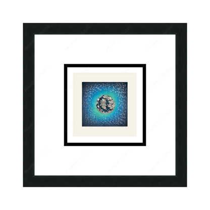 Global Currents, 2015 by Shuvinai Ashoona, Indigenous Art Card, Inuit Framed Art Card