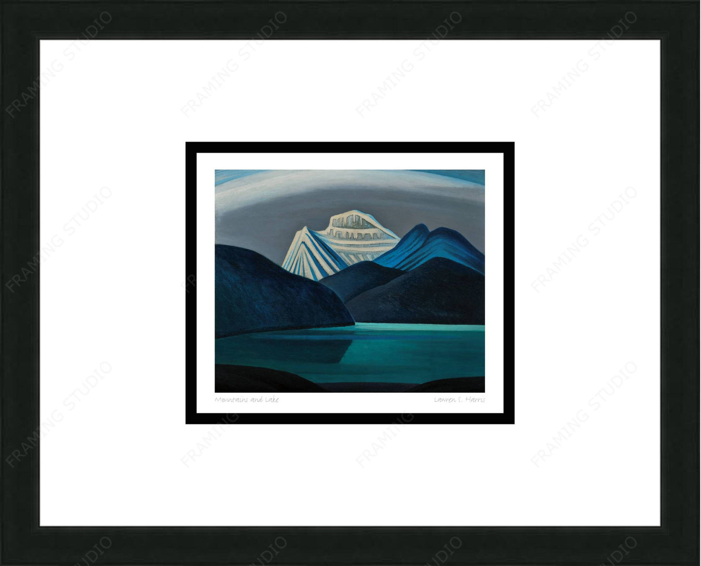 Mountain & Lake by Lawren S. Harris, Group of Seven Art Card,  Framed Art Card