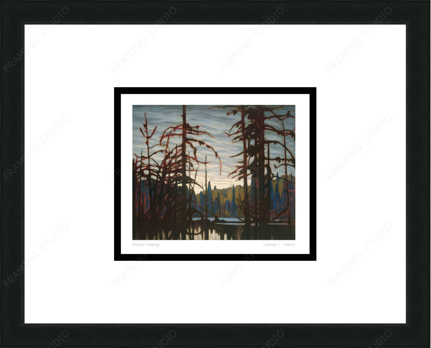 Beaver Swamp by Lawren S. Harris, Group of Seven Art Card,  Framed Art Card